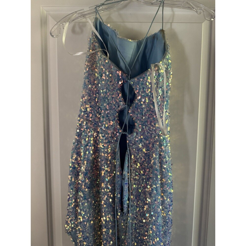 2Cute Sequin Lace-Up‎ Back Dress Women’s Size 6 Formal Long New Year’s Eve - Picture 5 of 13